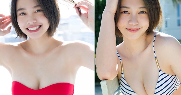 曾獲選「最可愛女高中生」！18 歲「新田步凪」綻放雪乳  公開最新寫真照