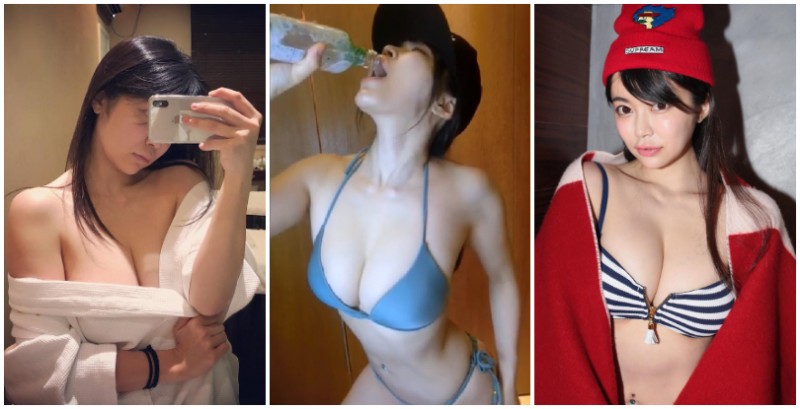 「巨乳正妹」超色氣喝水！乳浪深溝沒有極限，H奶狂野視角讓人目不轉睛！